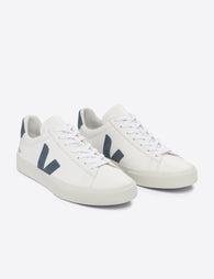 Veja | Campo Leather Trainers - White Natural | The Sports Edit