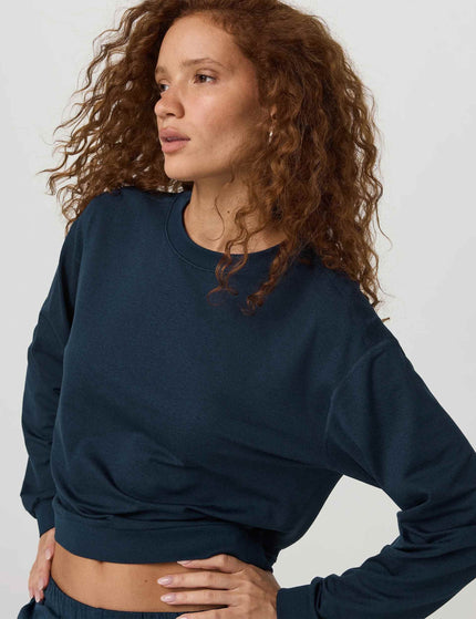 Vuori Halo Modern Crew - Blue Coast Heatherimages3- The Sports Edit