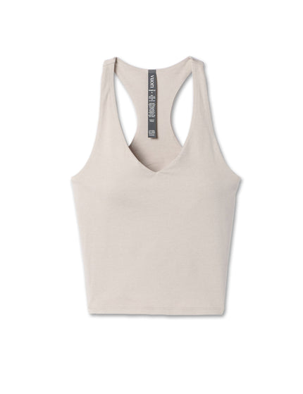 Vuori Halo Performance Crop 2.0 - Ecru Heatherimage6- The Sports Edit