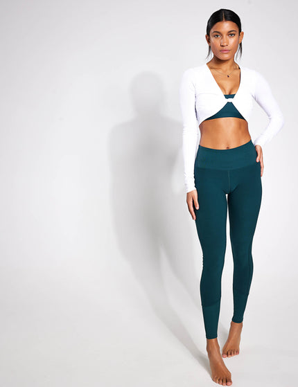 Alo Yoga High Waisted Alosoft Lounge Legging - Midnight Greenimages3- The Sports Edit