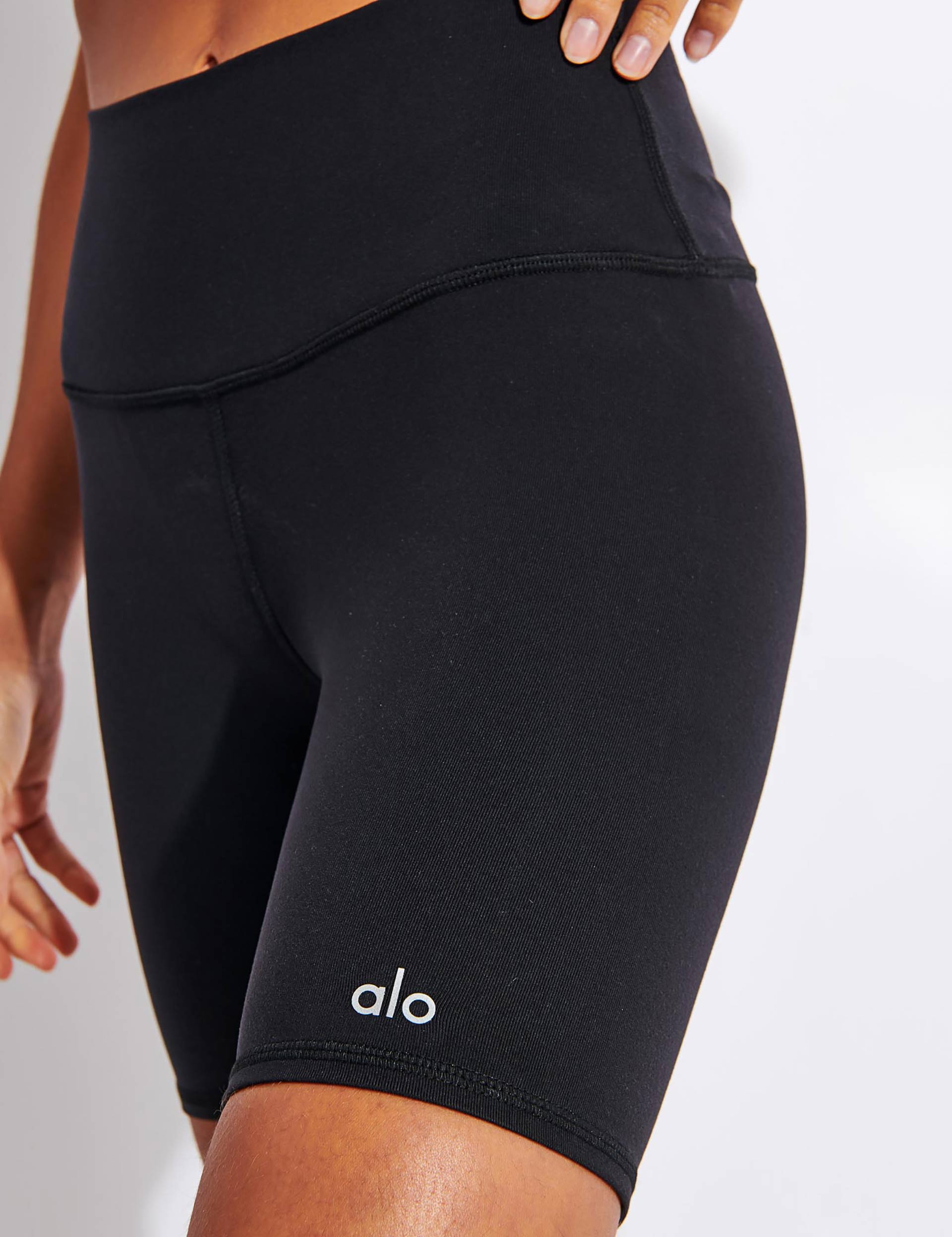 High-Waist Airlift Short in Hot Cocoa by Alo Yoga