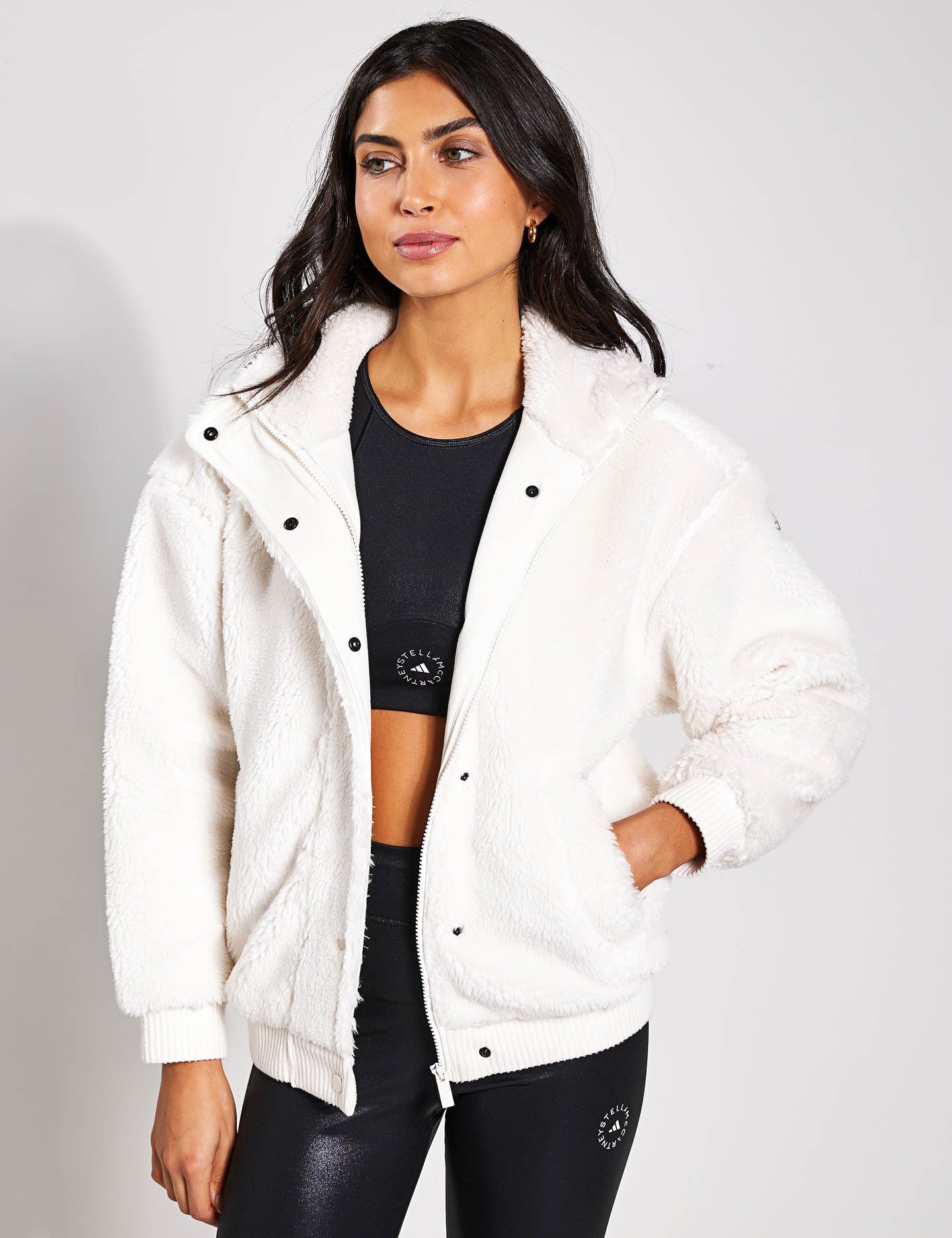 An Oversized Jacket: Alo Sherpa Varsity Jacket, Winter Is Coming, and  These Are the Jackets We Need For All Our Cold Weather Workouts