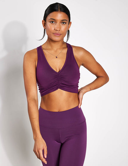 Alo Yoga Wild Thing Bra - Dark Plumimages6- The Sports Edit