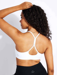 Beyond Yoga Spacedye Slim Racerback Bra - Cloud Whiteimage2- The Sports Edit