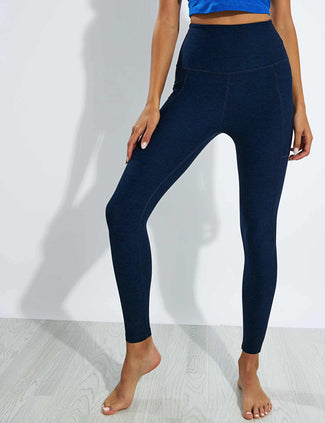 Spacedye Out Of Pocket High Waisted Midi Legging - Nocturnal Navy