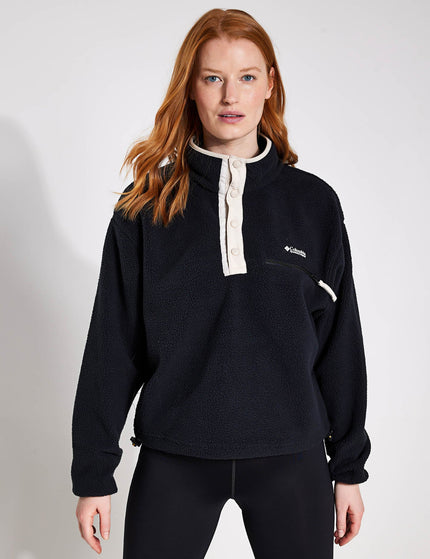 Columbia Helvetia Cropped Half Snap Fleece - Blackimage1- The Sports Edit