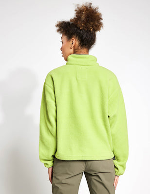 Helvetia Cropped Half Snap Fleece - Napa Green/Whisper/Stone Green