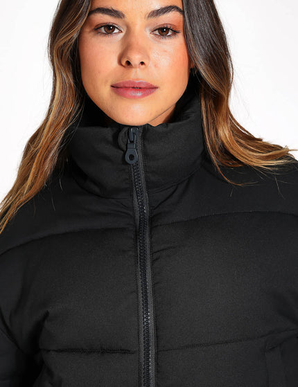 Girlfriend Collective Cropped Puffer Jacket - Blackimage4- The Sports Edit