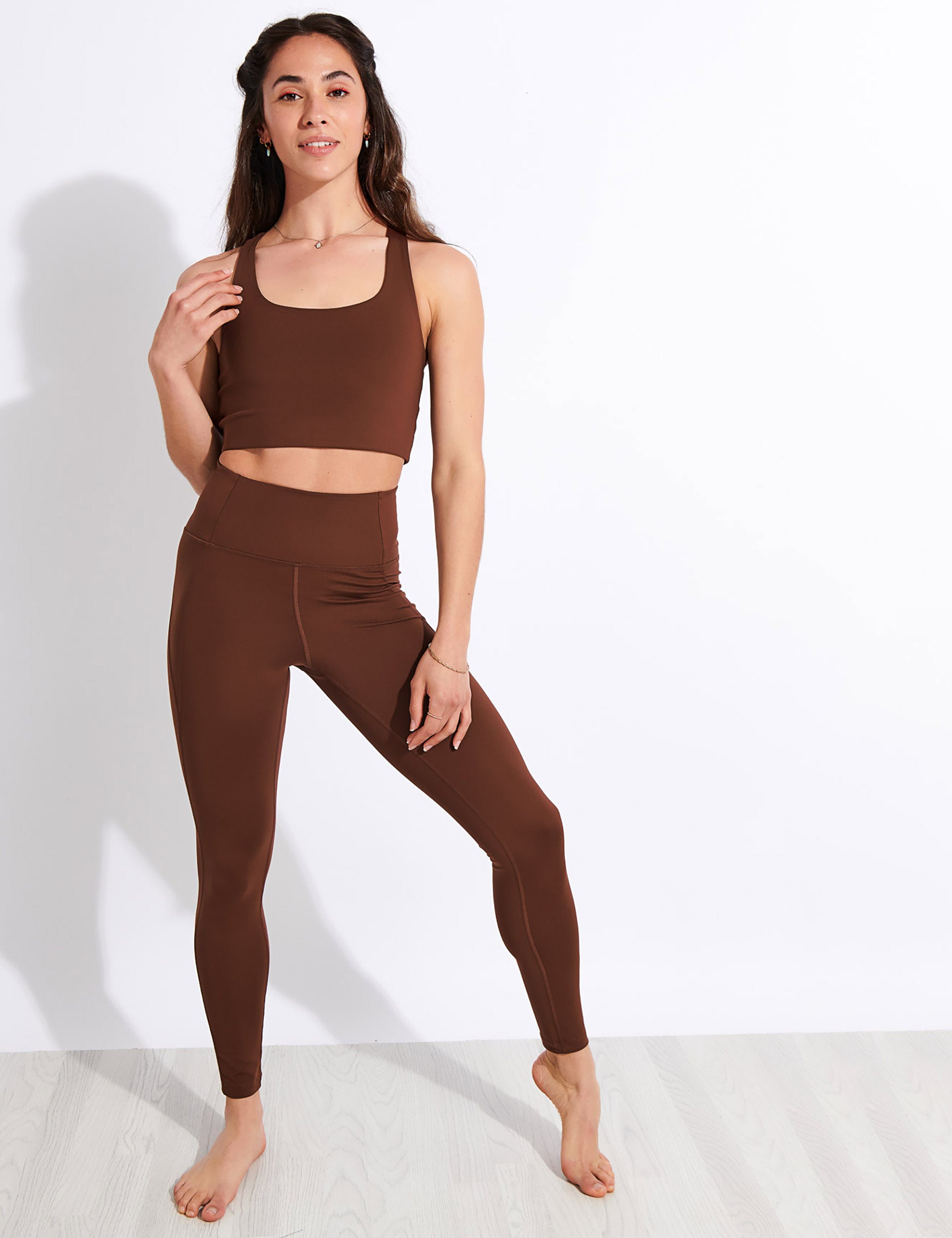 Girlfriend Collective Full Length Compressive High-Rise Legging - Earth