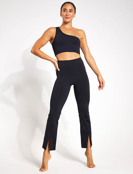 Girlfriend Collective Luxe Split Hem Legging - Blackimage4- The Sports Edit