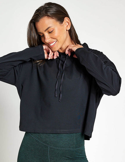 Girlfriend Collective ReSet Hoodie - Blackimages5- The Sports Edit