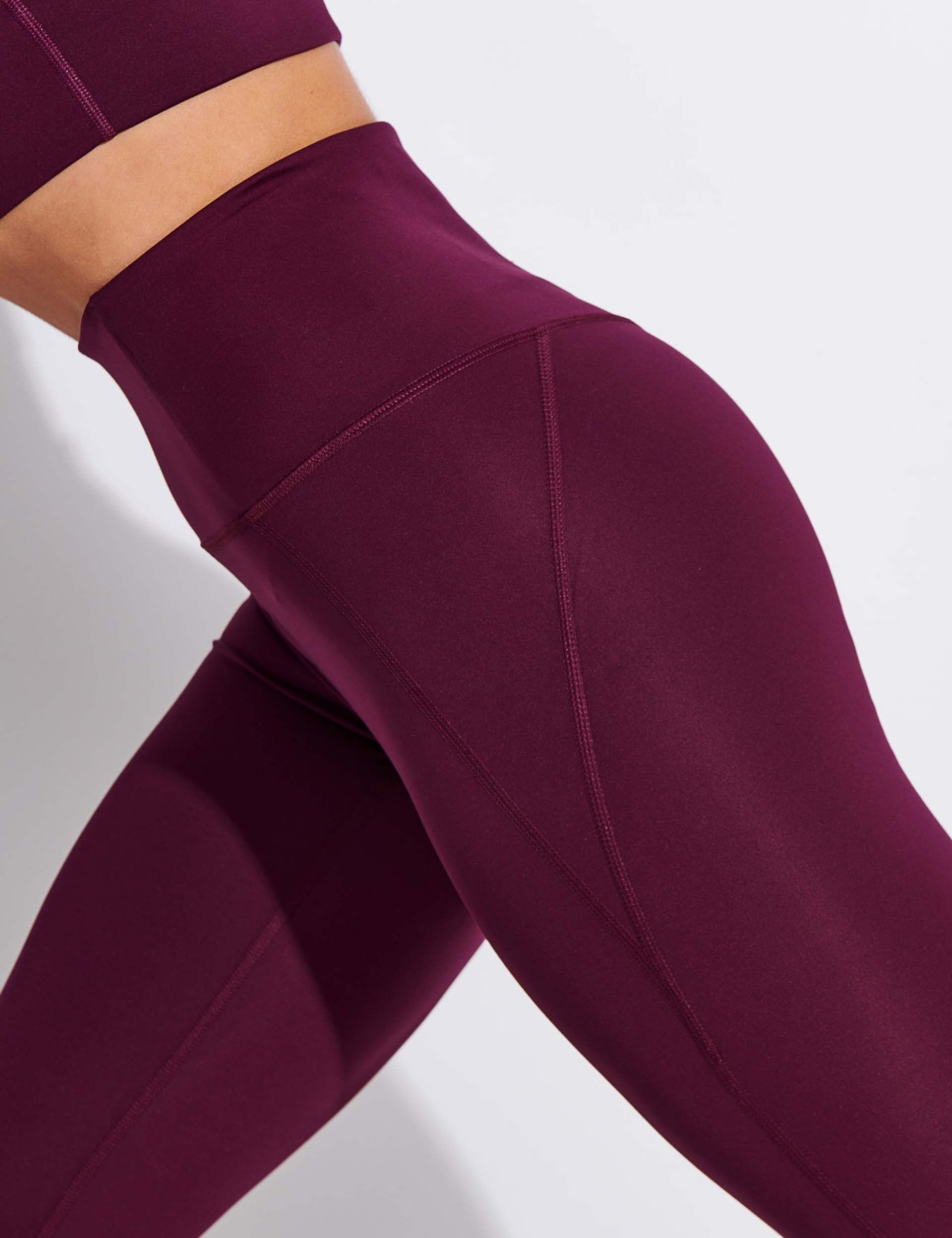 Girlfriend Collective Compressive High-Rise Leggings in Plum 28.5” Length