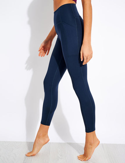 Girlfriend Collective High Waisted 7/8 Pocket Legging - Midnightimage1- The Sports Edit