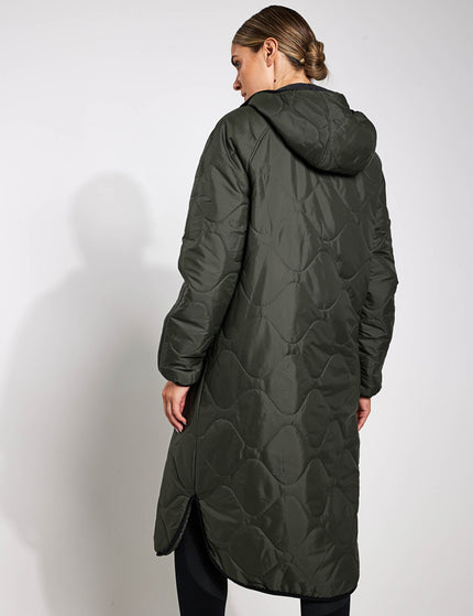 Goodmove Stormwear Fleece Lined Longline Parka - Dark Oliveimage3- The Sports Edit