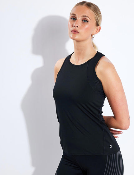 Goodmove Scoop Neck Racer Back Vest Top - Blackimage1- The Sports Edit