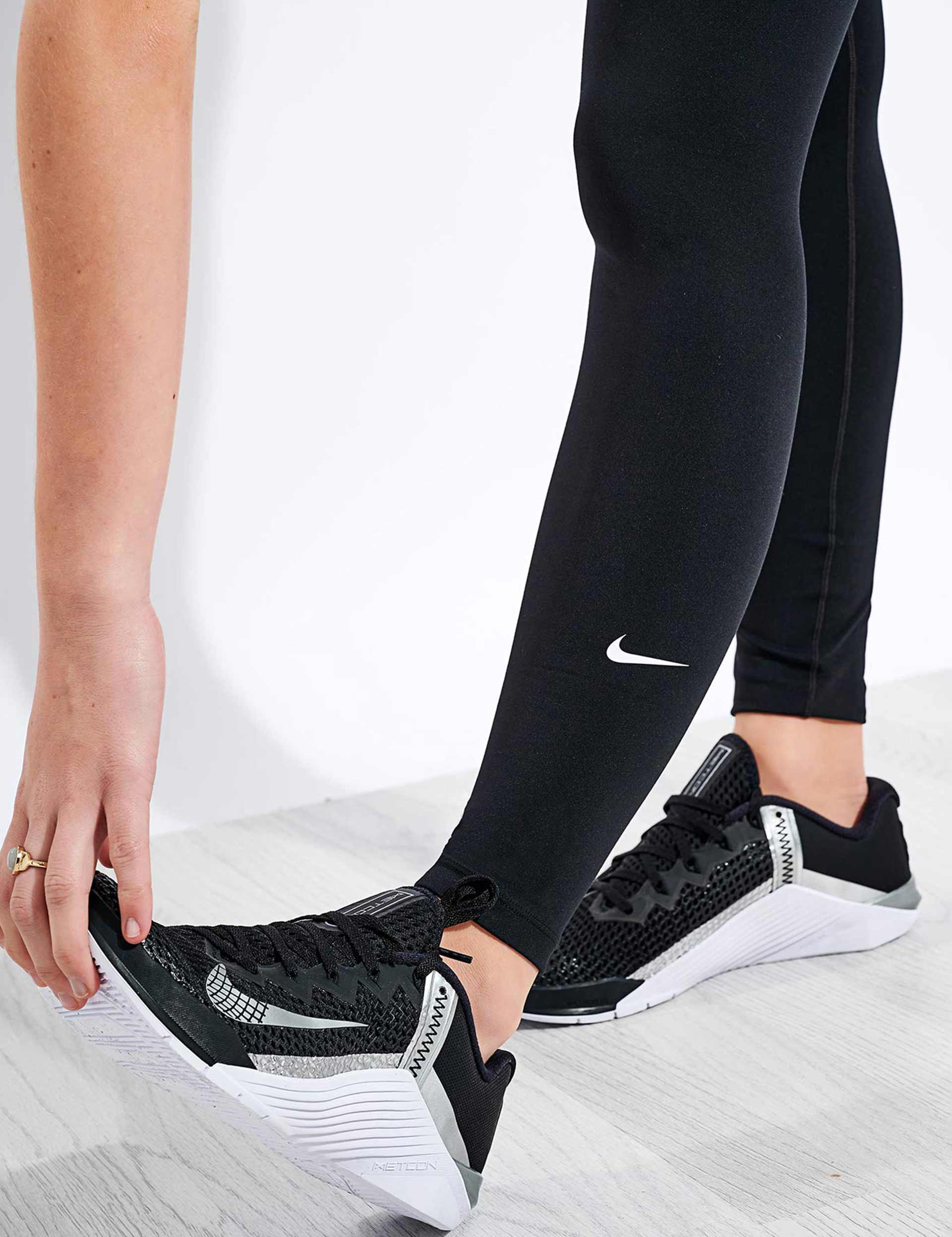 Nike One Women's Black/White Mid-Rise Leggings ( DD0252-010) Size