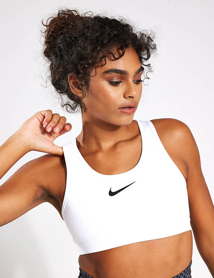 Nike Swoosh High Support Bra - White/Blackimage1- The Sports Edit