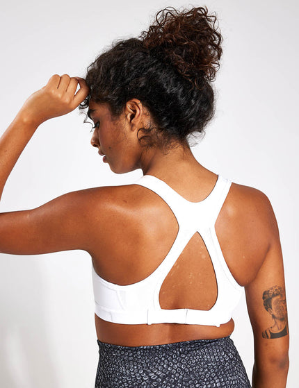 Nike Swoosh High Support Bra - White/Blackimage2- The Sports Edit