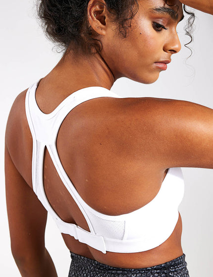 Nike Swoosh High Support Bra - White/Blackimage3- The Sports Edit