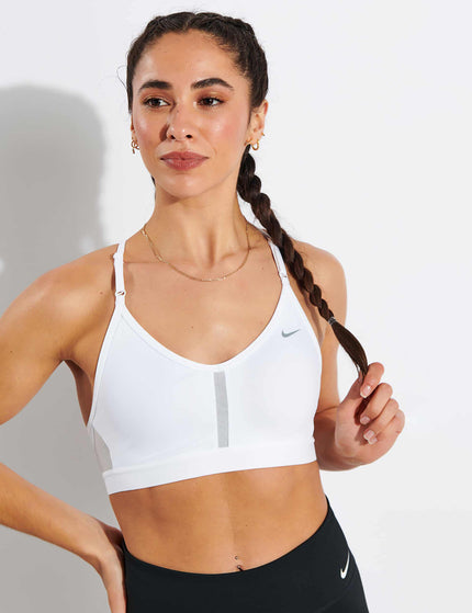 Nike Dri-FIT Indy Sports Bra - White/Grey Fog/Particle Greyimage6- The Sports Edit