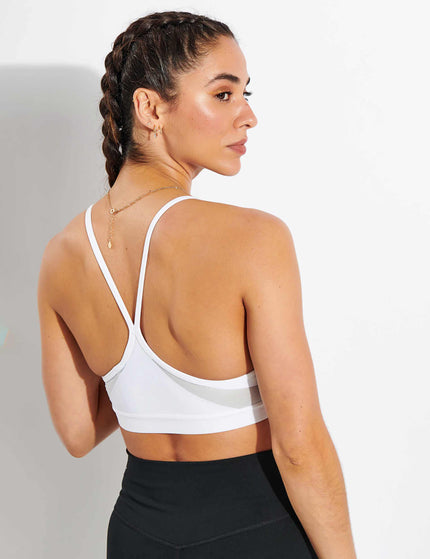 Nike Dri-FIT Indy Sports Bra - White/Grey Fog/Particle Greyimage7- The Sports Edit