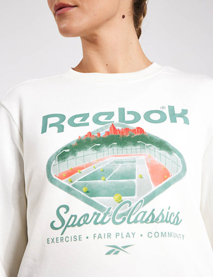 Reebok Court Sport French Terry Crew - Chalkimage4- The Sports Edit