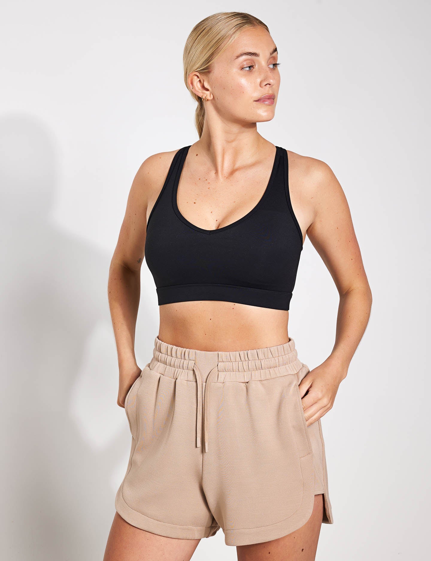 Keely High Rise Short - Light Taupe