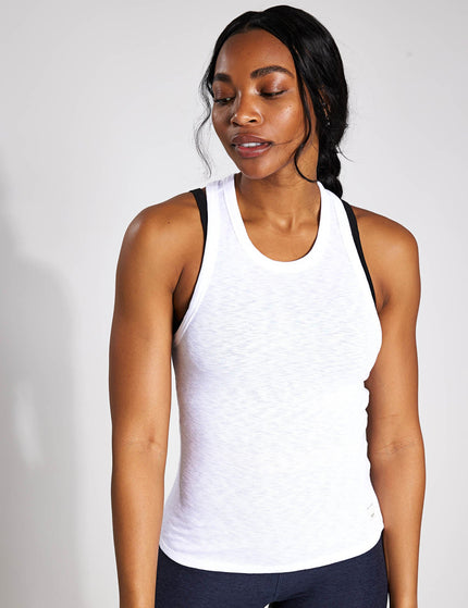 Vuori Sunrise High Neck Tank - Whiteimage3- The Sports Edit