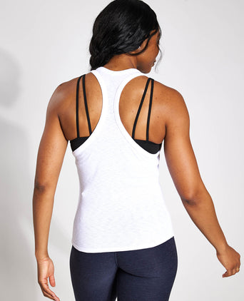 Sunrise High Neck Tank - White