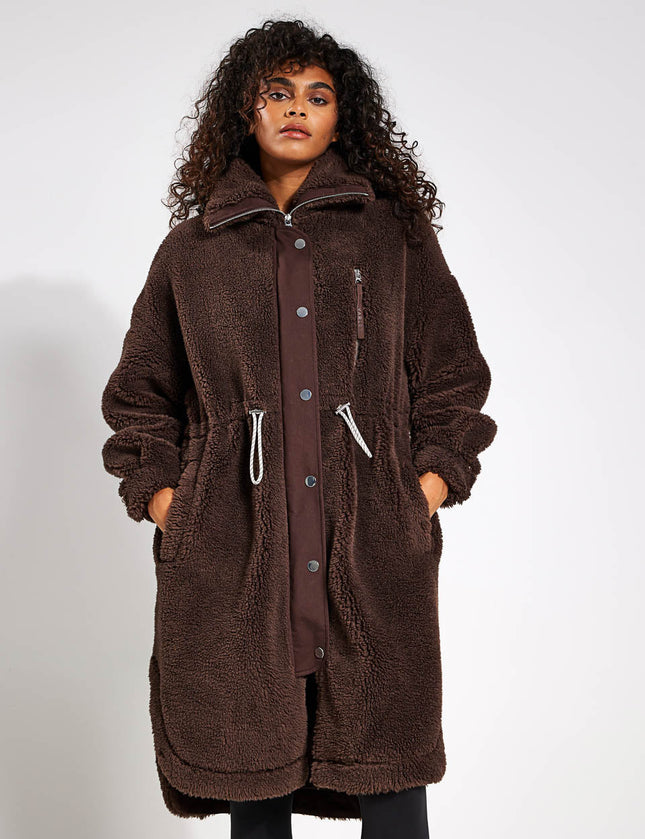 Womens Teddy Bear Hooded Jacket Long Coat Winter Flurry Fleece Outwear  Overcoat* 