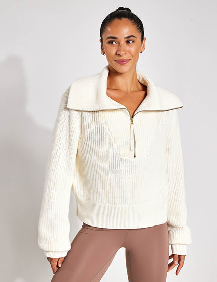 Varley Mentone Half-Zip Knit Pullover - Egretimage1- The Sports Edit