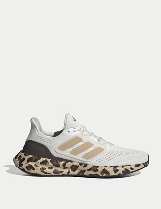 Pureboost 23 Shoes - Core White/Gold Metallic/Shadow Brown
