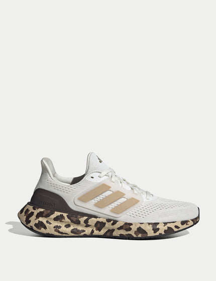 adidas Pureboost 23 Shoes - Core White/Gold Metallic/Shadow Brownimage1- The Sports Edit