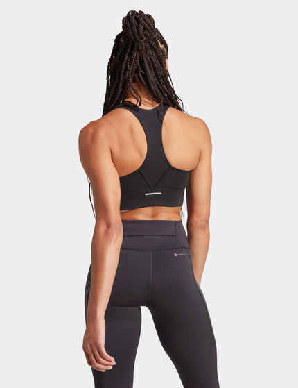 adidas Run Pocket Medium-Support Bra - Blackimage2- The Sports Edit