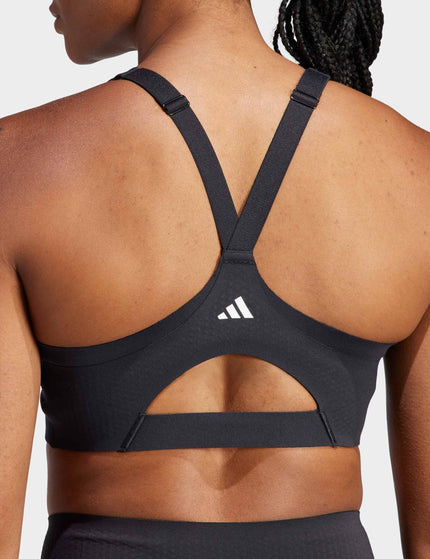 adidas TLRD Impact Luxe High-Support Zip Bra - Blackimage4- The Sports Edit