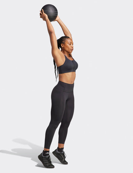 adidas TLRD Impact Luxe High-Support Zip Bra - Blackimage6- The Sports Edit