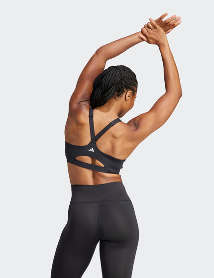 adidas TLRD Impact Luxe High-Support Zip Bra - Blackimage2- The Sports Edit