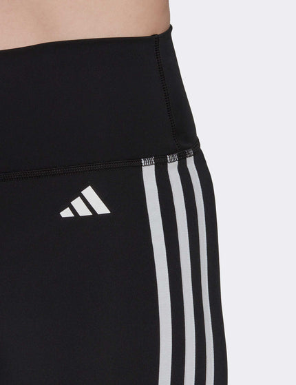 adidas Training Essentials 3-Stripes High Waisted Short Leggings - Blackimage3- The Sports Edit