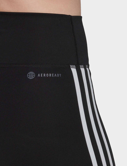 adidas Training Essentials 3-Stripes High Waisted Short Leggings - Blackimage5- The Sports Edit