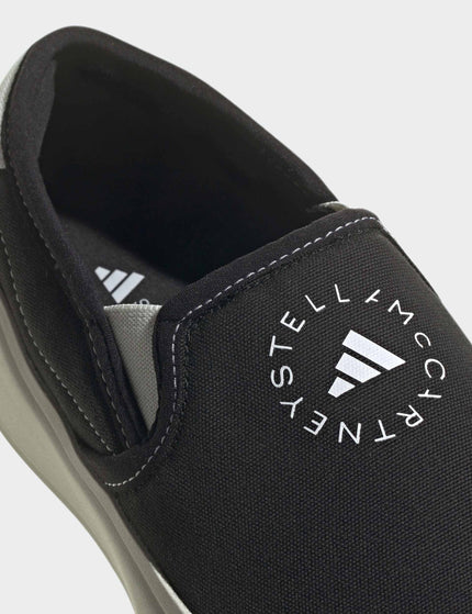 adidas X Stella McCartney Court Slip-On Shoes - Core Black/Off White/Cloud Whiteimage7- The Sports Edit