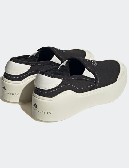 adidas X Stella McCartney Court Slip-On Shoes - Core Black/Off White/Cloud Whiteimage4- The Sports Edit