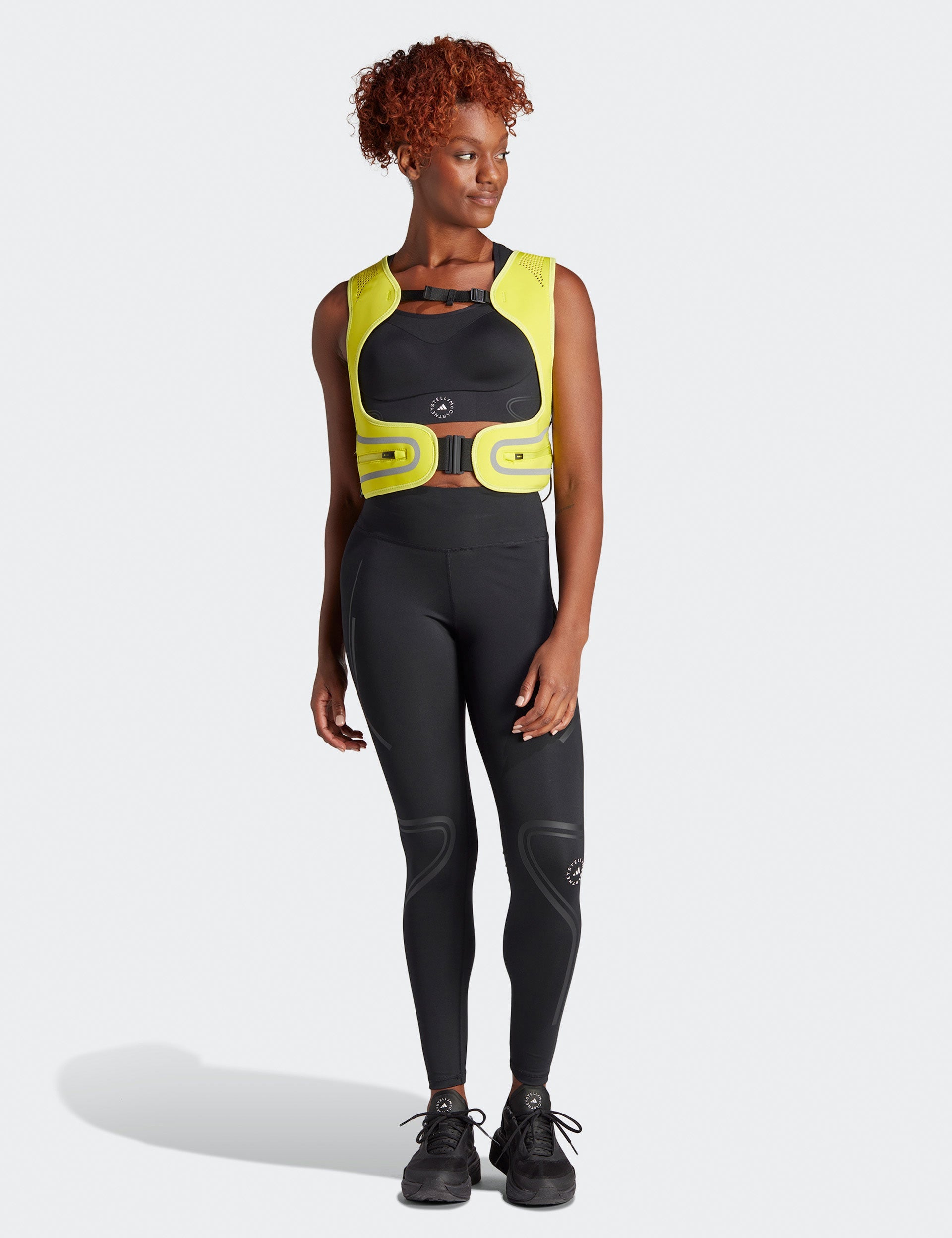 adidas by Stella McCartney TruePace Printed Running Leggings - Black, Women's Running