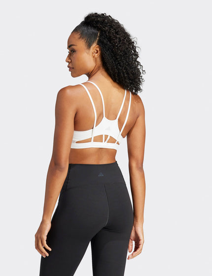 adidas Yoga Studio Luxe Light-Support Bra - Whiteimage2- The Sports Edit