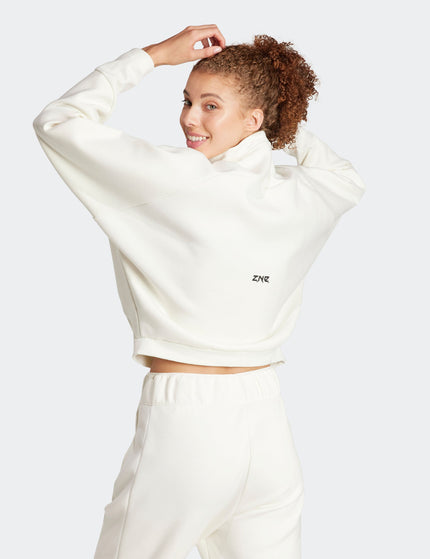 adidas Z.N.E. Quarter-Zip Track Jacket - Off Whiteimage2- The Sports Edit