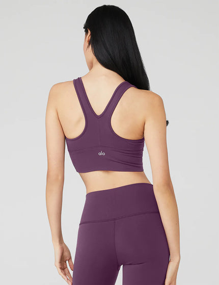 Alo Yoga Wild Thing Bra - Dark Plumimages8- The Sports Edit