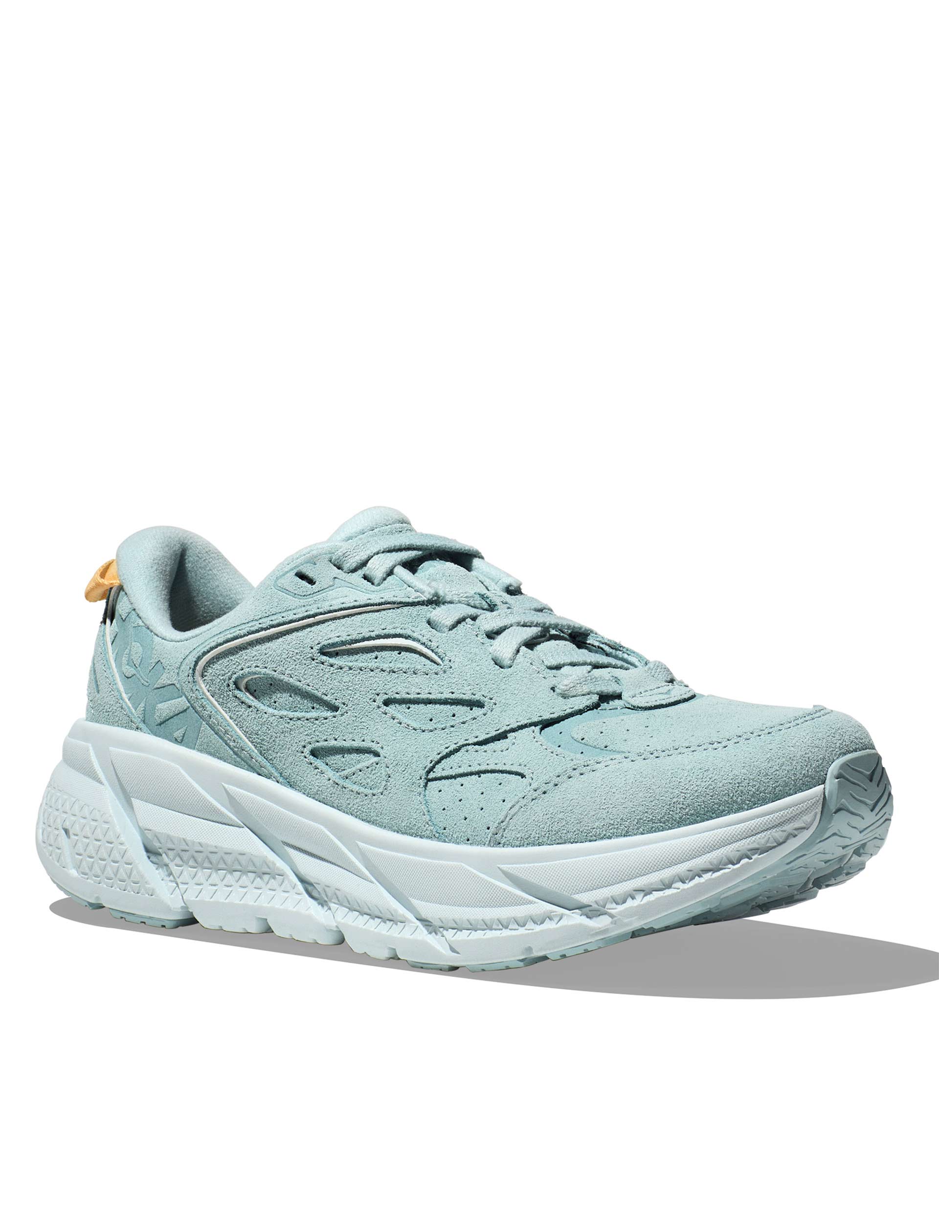 HOKA | Clifton L Suede Shoes - Cloud Blue/Ice Flow | The Sports Edit