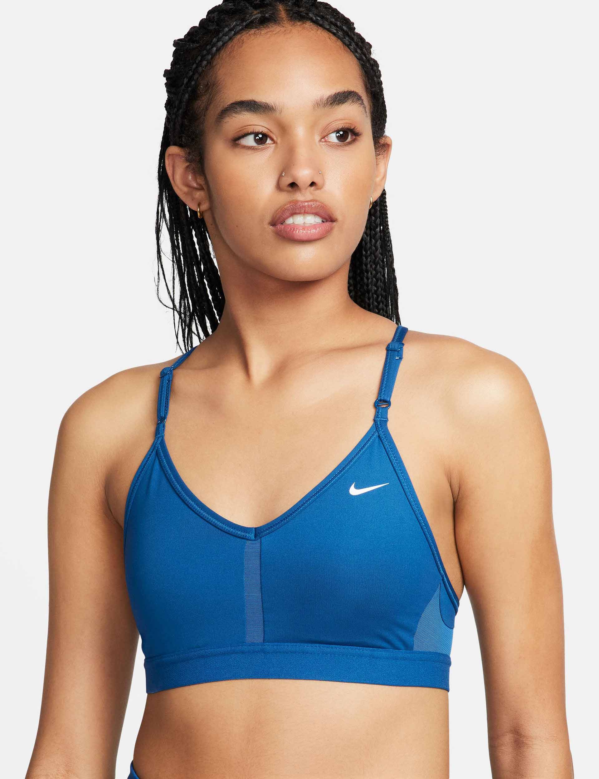 Buy Nike Women's Dri-FIT Indy Light-Support Padded Sports Bra (Plus Size)  White in KSA -SSS