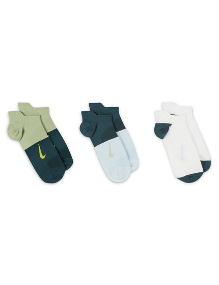 Nike Everyday Plus Lightweight Socks (3 Pairs) - Blue/Multi-Colourimage1- The Sports Edit