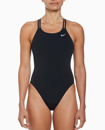 HydraStrong Solid Spiderback 1-Piece Swimsuit - Black