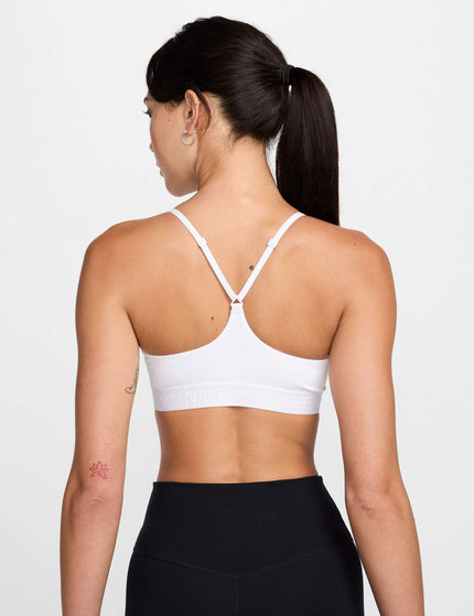 Nike Indy Light Support Sports Bra - White/Stone Mauveimage2- The Sports Edit